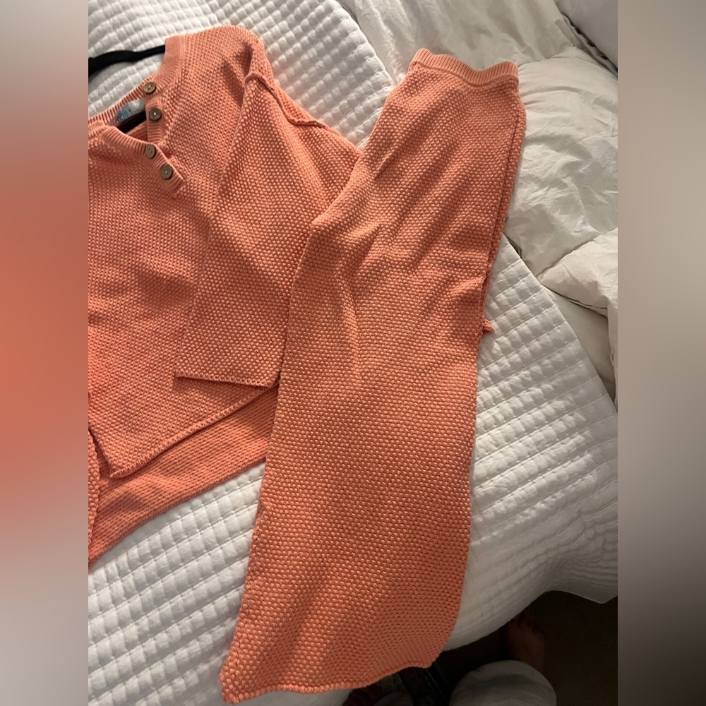 Free people xs Pink Knit Sweater and Pants Set - Picture 2 of 6